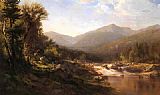 Alexander Helwig Wyant Famous Paintings - Landscape with Mountains and Stream